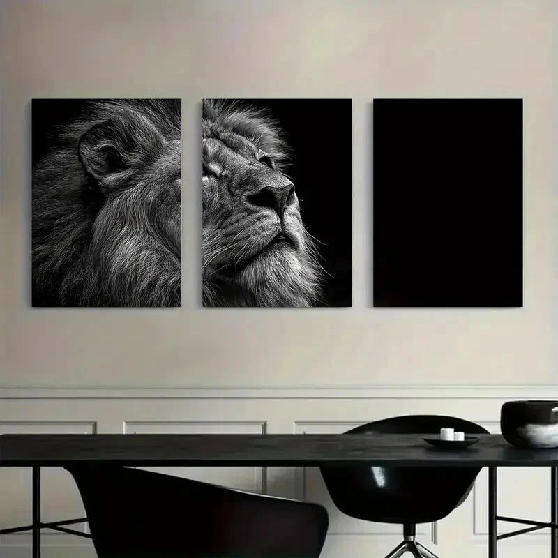 3pcs Black and White Dark Beautiful Metal Print Ready to Hang Art