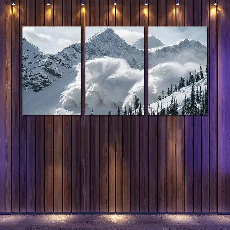 3pcs The Powerful Force Of A Mountain Everest Wall Art Set Canvas Framed 40x60cm - High Quality Print 100% Australian Made Wall Canvas Ready to Hang