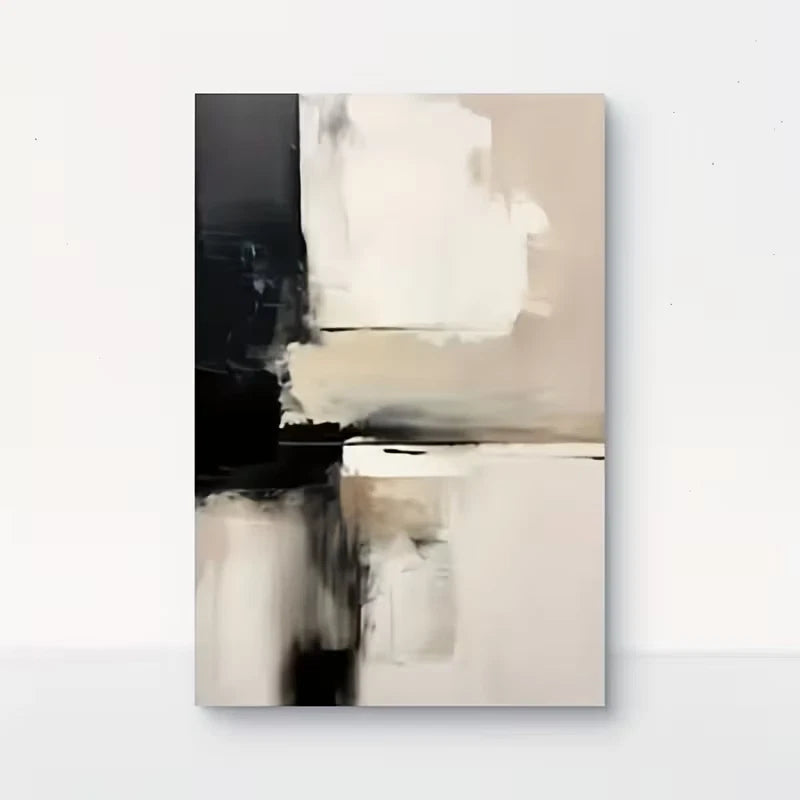 White, Black & Gray Color Palette 60x90cm Metal Print Ready to Hang