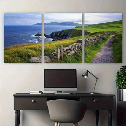 3pcs Dingle Peninsula with Irish Enchanting Views Metal Print Ready to Hang Art
