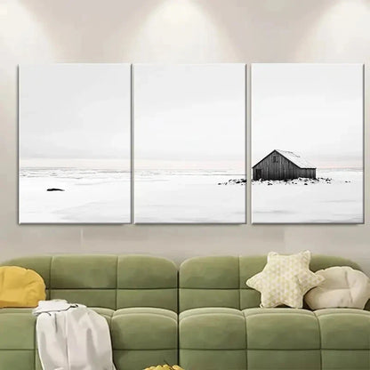 3pcs Isolated Black Sand Beaches with Basalt Metal Print Ready to Hang Art