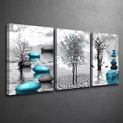 3pcs Black & White Abstract Canvas Framed 60x90cm - High Quality Print 100% Australian Made Wall Canvas Ready to Hang