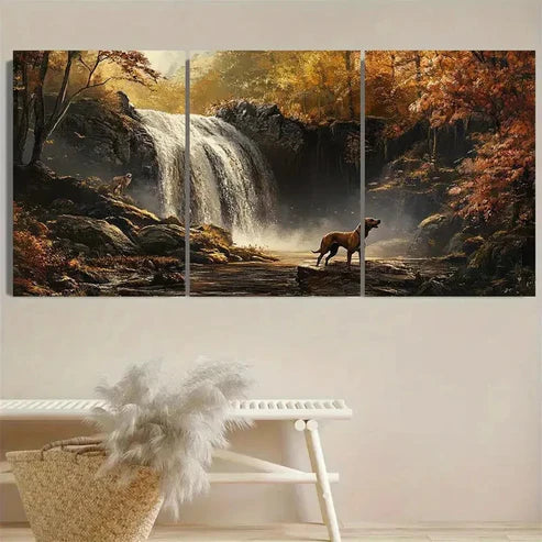 3pcs Serene Autumn Forest Wall Art Set Canvas Unframed - High Quality Print 100% Australian Made Wall Canvas