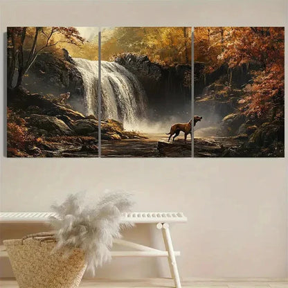 3pcs Serene Autumn Forest Wall Art Set Canvas Unframed - High Quality Print 100% Australian Made Wall Canvas