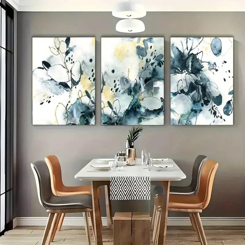 3pcs Perfect Abstract Botanical Art Metal Print Ready to Hang Art