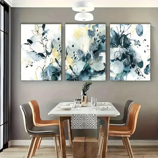 3pcs Perfect Abstract Botanical Art Metal Print Ready to Hang Art