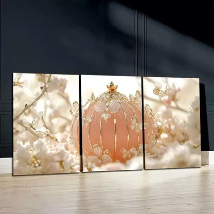 3pcs Butterfly Lantern Canvas Framed 60x90cm - High Quality Print 100% Australian Made Wall Canvas Ready to Hang