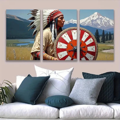 3pcs Aborigines Wall Paintings Metal Print Ready to Hang Art