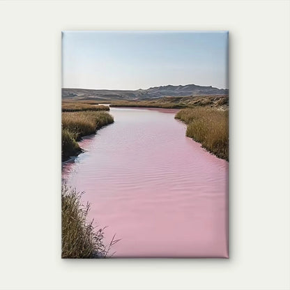 Lac Rosa Pink Lake Retba Senegal Scenic Metal Print Ready to Hang