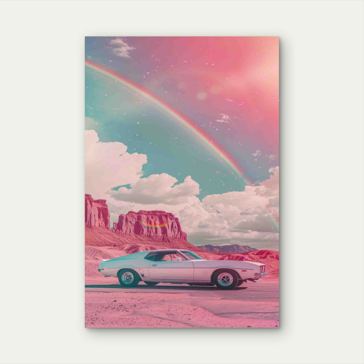 Sky Car Transportation 60x90cm Metal Print Ready to Hang
