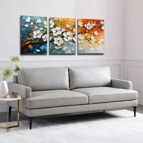 3pcs Triple-Panel Night Scene Canvas Framed 60x90cm - High Quality Print 100% Australian Made Wall Canvas Ready to Hang