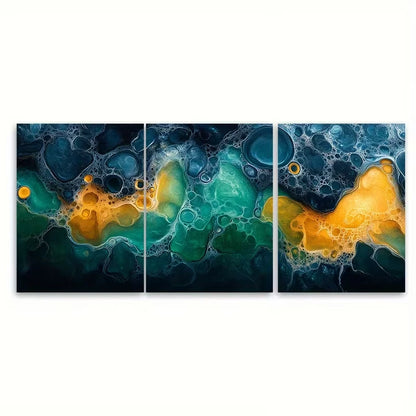 3pcs Celestial Spacecraft Metal Print Ready to Hang Art