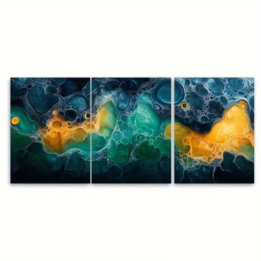 3pcs Celestial Spacecraft Metal Print Ready to Hang Art
