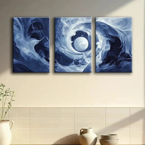 3pcs Abstract Digital Dark Light Perfect Wall Art Set Canvas Unframed - High Quality Print 100% Australian Made Wall Canvas