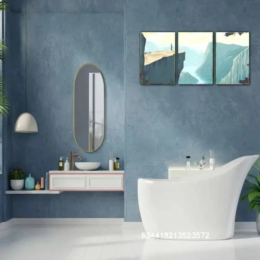 3pcs Aesthetic Choice Landscape art Metal Print Ready to Hang Art