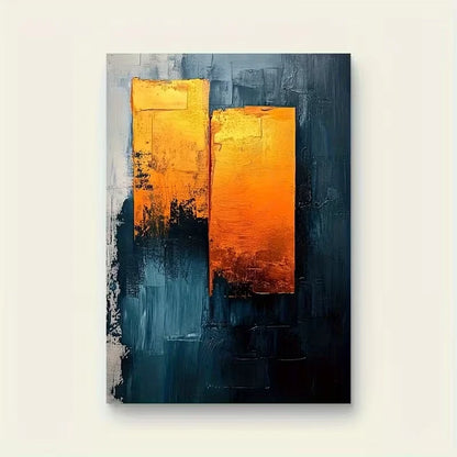 European Style Green Abstract Metal Print Ready to Hang