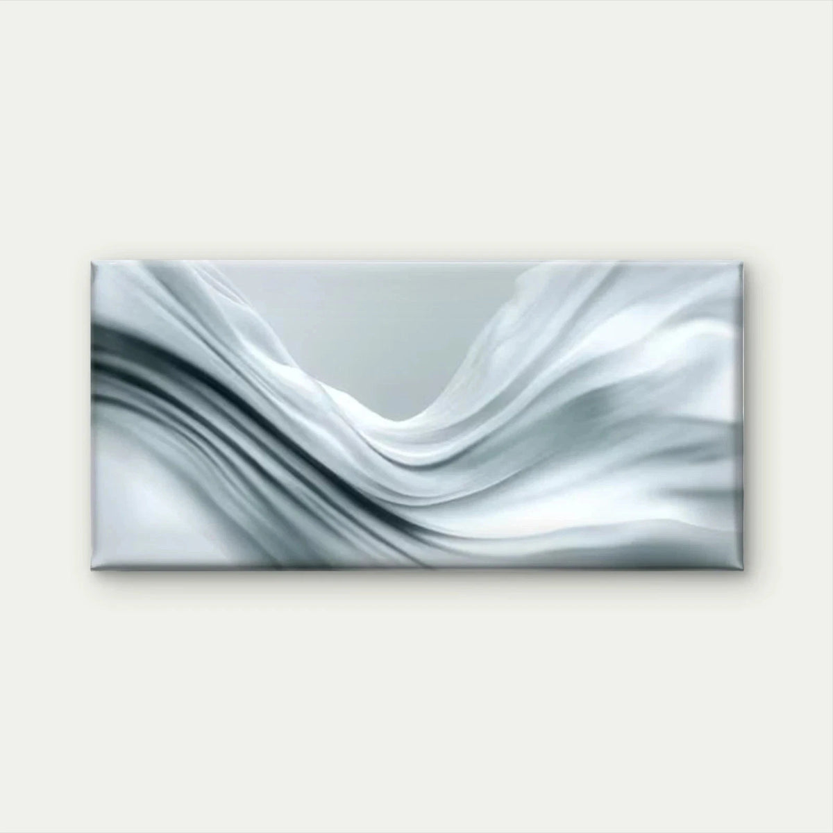 Abstract Flowing with Light Gra Wall Art Canvas Office Home Room Framed 120x60cm