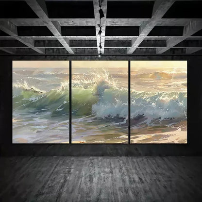 3pcs Oil Painting Under The Sunshine Canvas Framed 60x90cm - High Quality Print 100% Australian Made Wall Canvas Ready to Hang