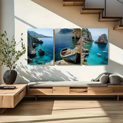 3pcs Scenic Italian Nature Landscapes Metal Print Ready to Hang Art