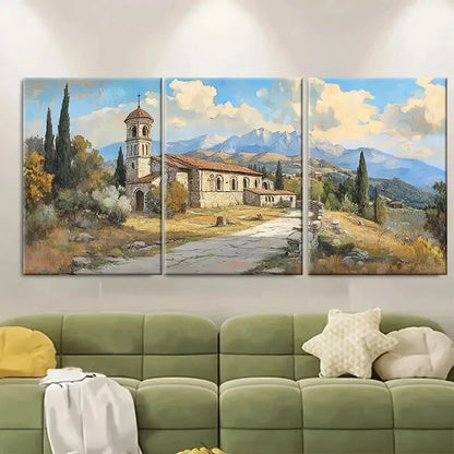 3pcs Byzantine Frescoes of Prilep Macedonia Metal Print Ready to Hang Art