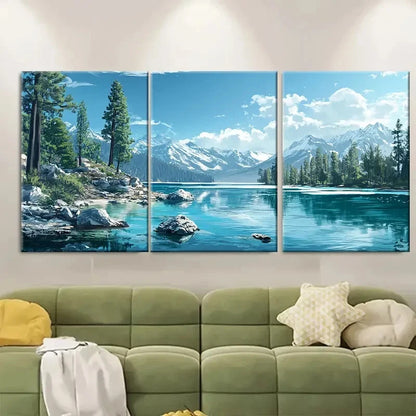 3pcs Lake Tahoe National Park Scenic Metal Print Ready to Hang Art