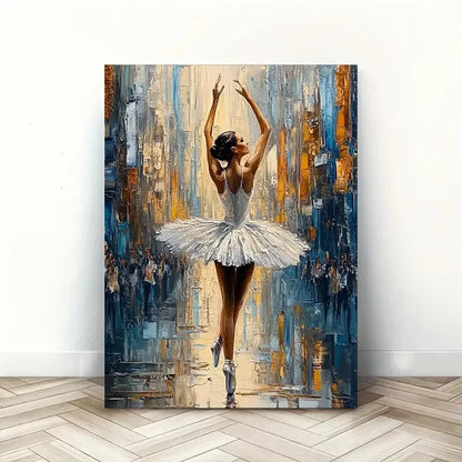 Elegant Ballerina Modern Impressionist Dancer 40x60cm Metal Print Ready to Hang