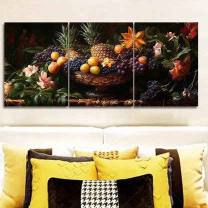 3pcs Set Tropical Fruit Painting Metal Print Ready to Hang Art
