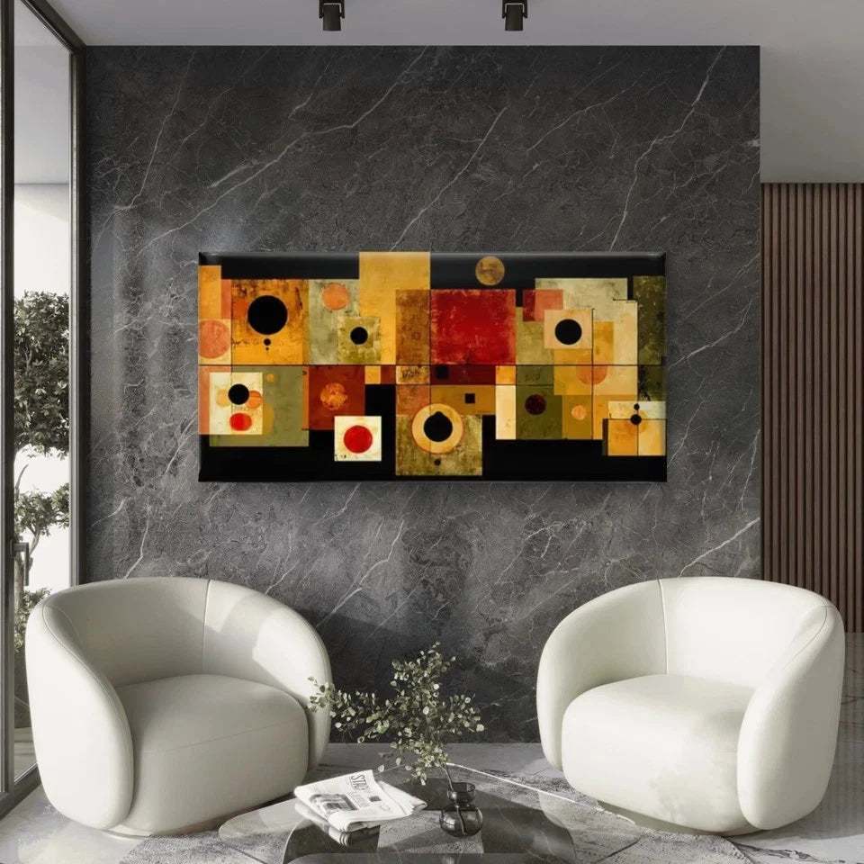 Modern Minimalist Abstract Wall Art Canvas Office Home Room Framed 120x60cm