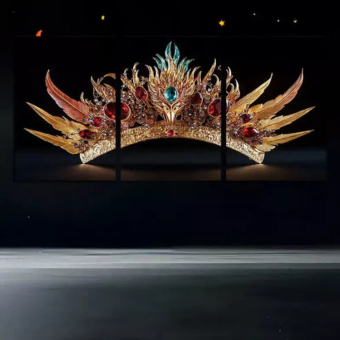 3pcs Decorative Crown Canvas Framed 60x90cm - High Quality Print 100% Australian Made Wall Canvas Ready to Hang