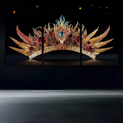 3pcs Decorative Crown Canvas Framed 60x90cm - High Quality Print 100% Australian Made Wall Canvas Ready to Hang