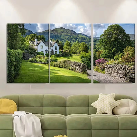 3pcs Grasmere Travel Print Lake District Metal Print Ready to Hang Art