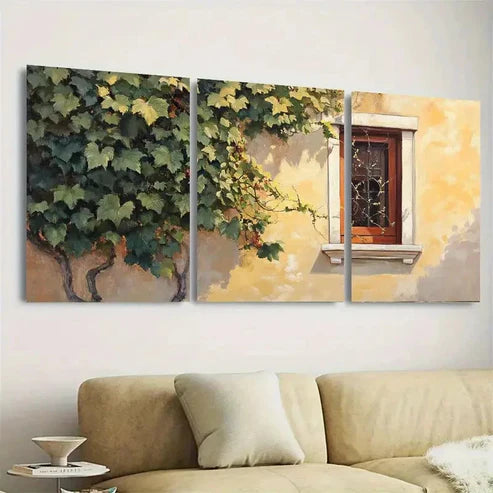 3pcs Venetian Vine Wall Art Set Canvas Unframed - High Quality Print 100% Australian Made Wall Canvas