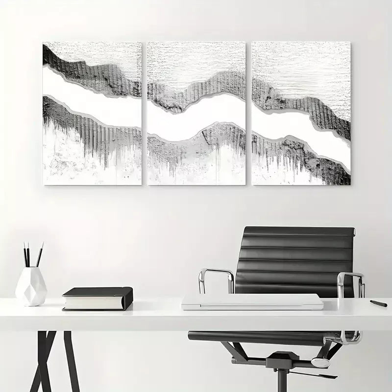 3pcs Abstract Pattern Paintings Canvas Framed 40x60cm - High Quality Print 100% Australian Made Wall Canvas Ready to Hang