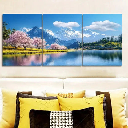 3pcs Beautiful Natural Landscape Painting Metal Print Ready to Hang Art
