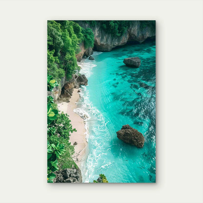 Breathtaking View Natural Beach 60x90cm Metal Print Ready to Hang