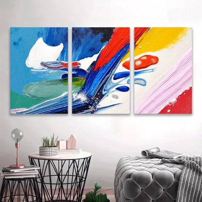 3pcs Colorful Abstract Canvas Art Prints Wall Art Set Canvas Framed 50x70cm - High Quality Print 100% Australian Made Wall Canvas Ready to Hang