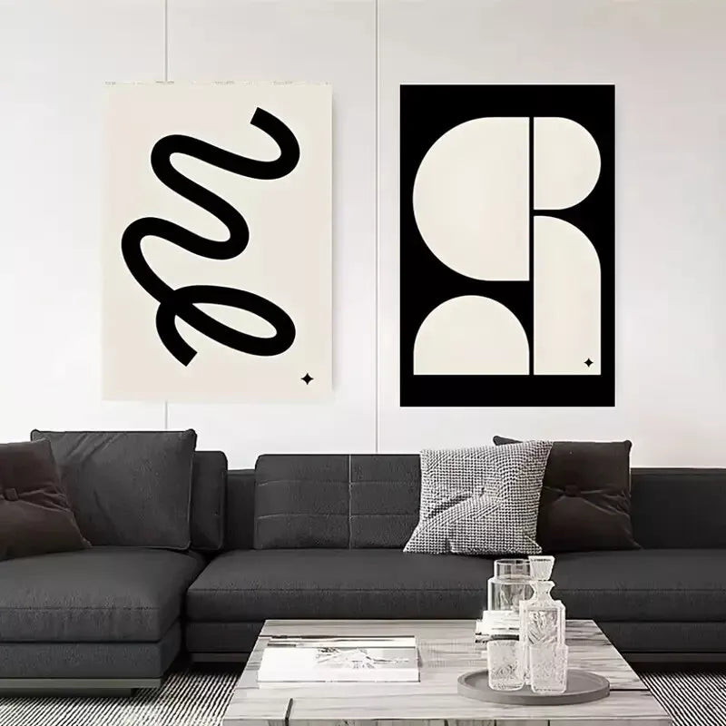 Art Deco Modern Minimalist Geometric Canvas Framed 50x75cm - High Quality Print 100% Australian Made Wall Canvas Ready to Hang