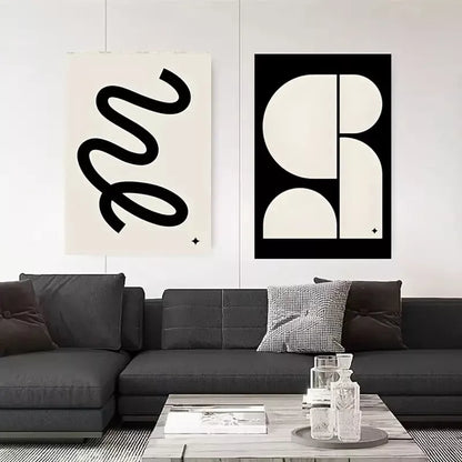 Art Deco Modern Minimalist Geometric Canvas Framed 50x75cm - High Quality Print 100% Australian Made Wall Canvas Ready to Hang