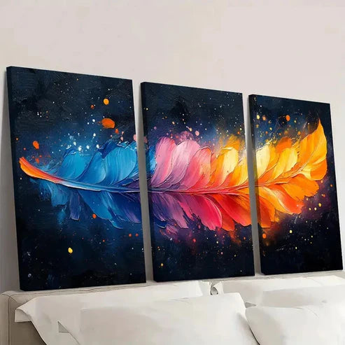 3pcs Abstract Colorful Texture Wall Art Canvas Unframed - High Quality Print 100% Australian Made Wall Canvas