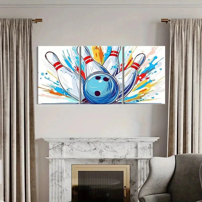 3pcs Abstract Art Vintage Wall Art Painting Metal Print Ready to Hang Art