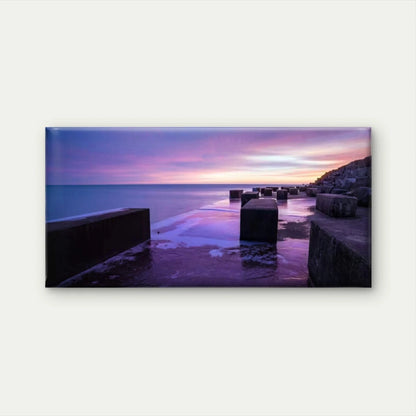 Beach Scene Seaside Landscape Wall Art Canvas Office Home Room Framed 120x60cm