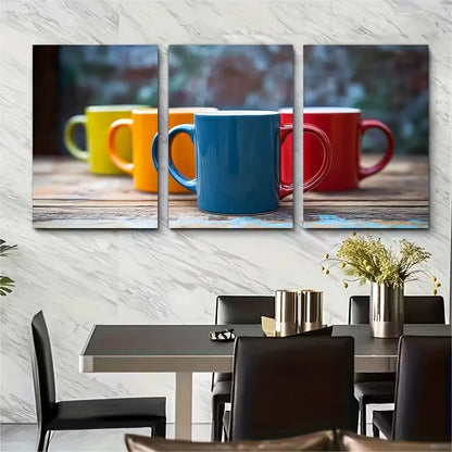 3pcs Samoens Mug France Mug Samoens Coffee Metal Print Ready to Hang Art