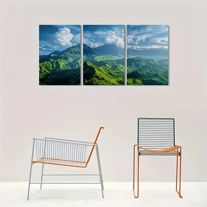 3pcs Scenic Mountain Landscape Nature Metal Print Ready to Hang Art