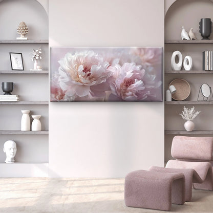 Abstract Pink Flower Wall Art Canvas Office Home Room Framed 120x60cm