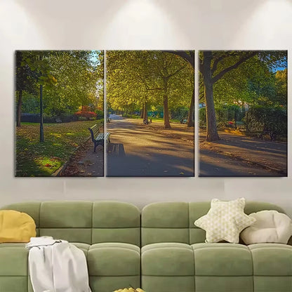 3pcs Burgess Park Serenity Londons Urban Oasis Metal Print Ready to Hang Art