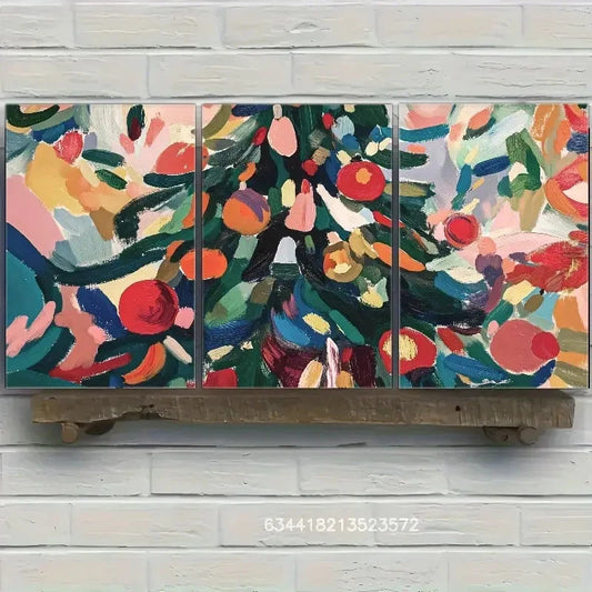 3pcs Abstract Wall Art Posters Colorful Metal Print Ready to Hang Art