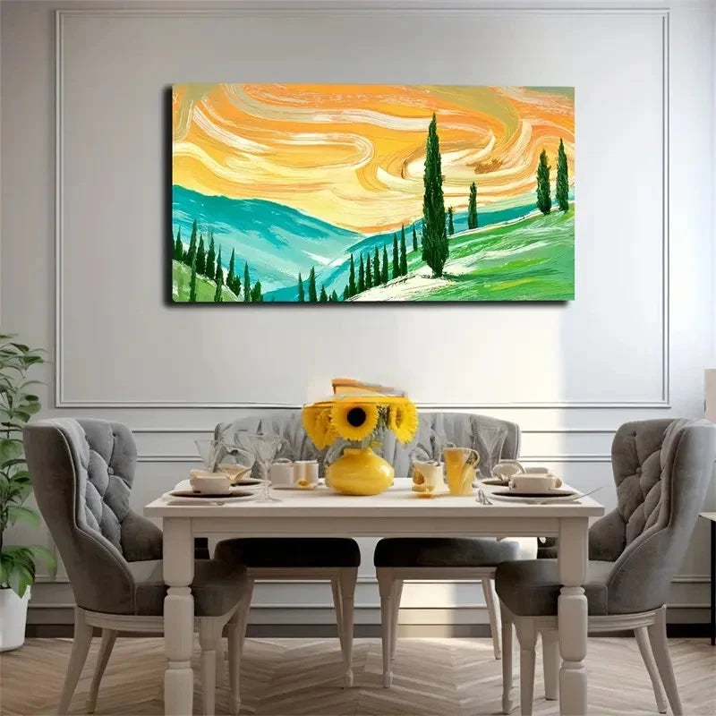 Vibrant Bohemian Wall Art Canvas Office Home Room Framed 120x60cm