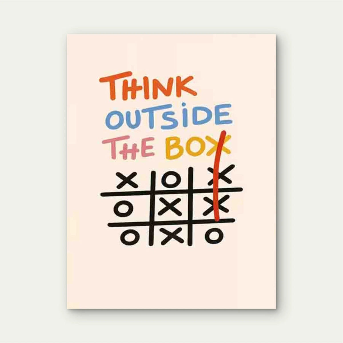 Think Outside The Box 40x60cm Metal Print Ready to Hang