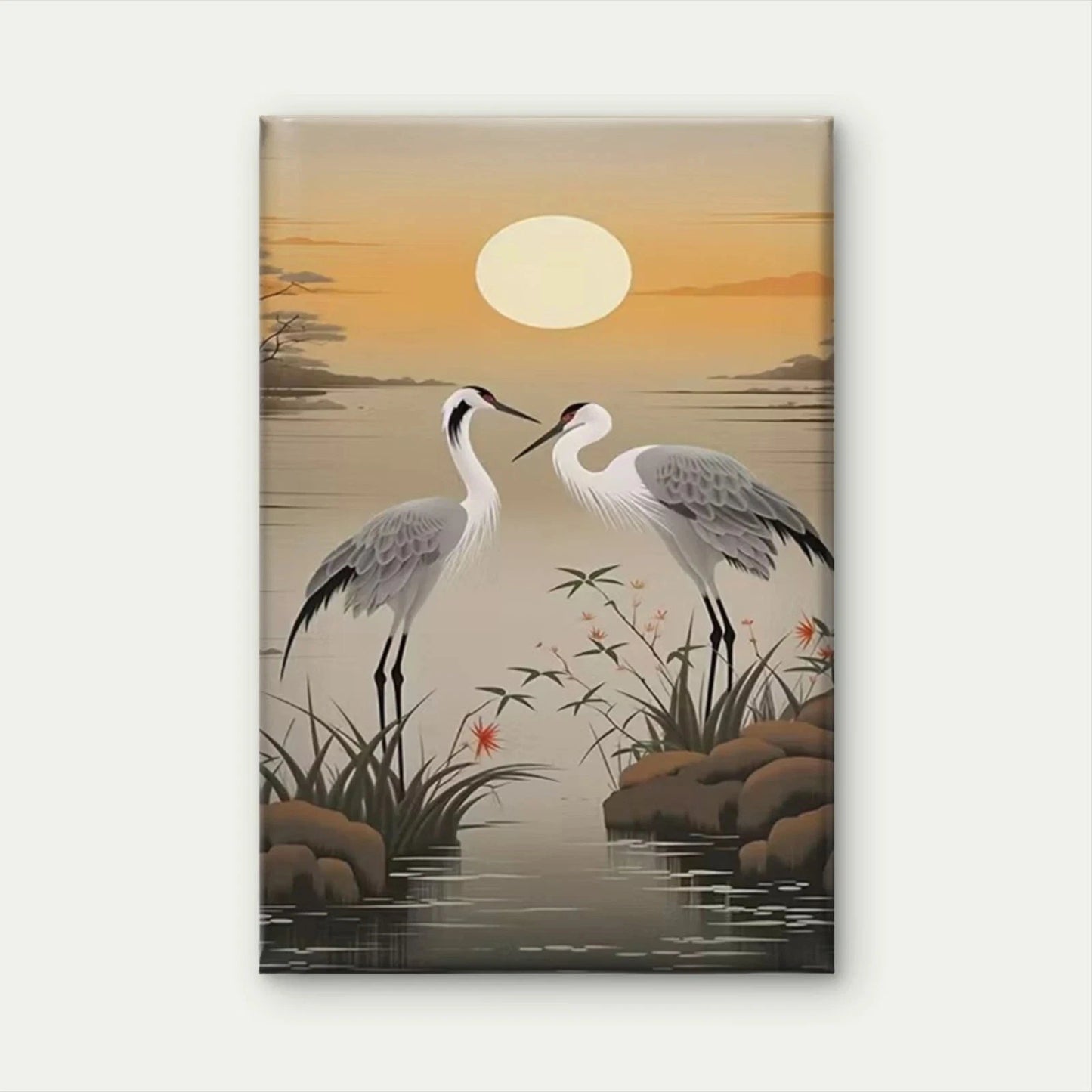 Crane Serenade Metal Print Ready to Hang