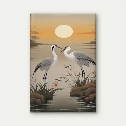 Crane Serenade Metal Print Ready to Hang